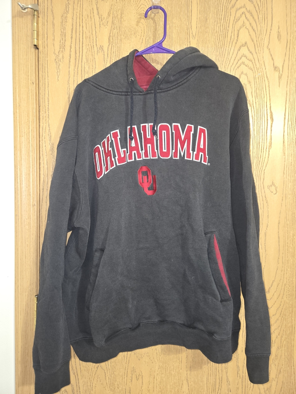Champs Black Hoodie with Red Oklahoma Logo